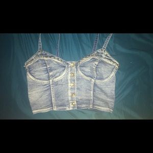 Jean tank with spikes